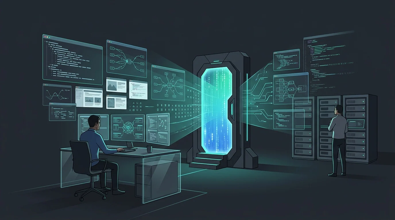 A small-business engineering team testing an anonymous AI model across a long software repository, visual inputs and a cautious agent workflow.
